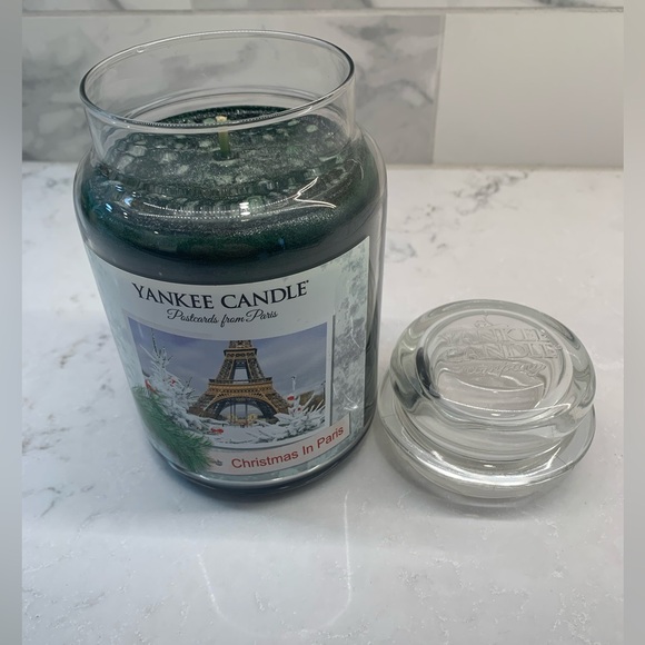 RARE NEW Yankee Candle Christmas In Paris Single Wick Green Jar - Picture 6 of 6